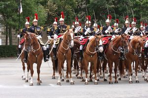 Visite de la cavalerie de la garde républicaine à Paris