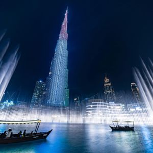 Croisière sur le lac Burj Khalifa à Dubaï et spectacle des fontaines