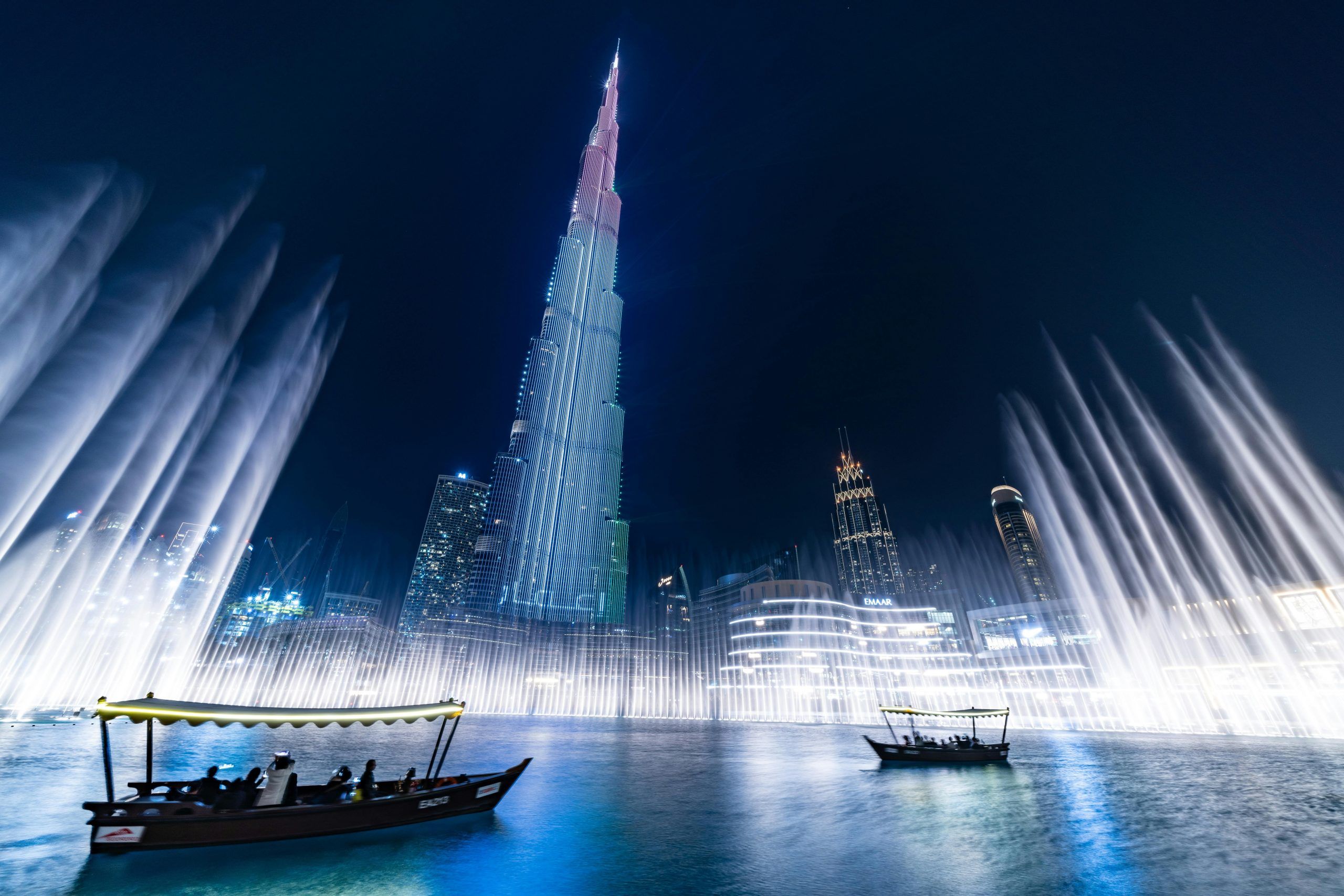 Croisière sur le lac Burj Khalifa à Dubaï et spectacle des fontaines