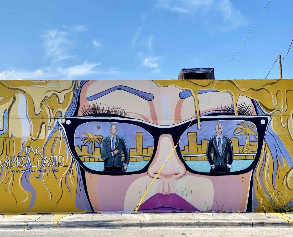Fresque murale de Beca Castel à Wynwood Miami
